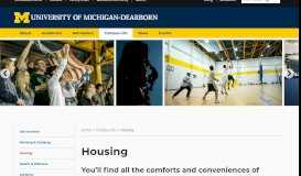 
							         Housing - University of Michigan-Dearborn								  
							    
