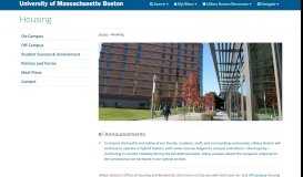 
							         Housing - University of ... - University of Massachusetts Boston								  
							    