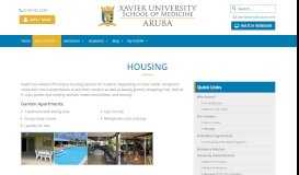 
							         Housing | Xavier University School of Medicine Aruba - Caribbean								  
							    