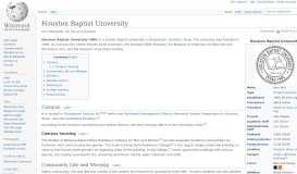 
							         Houston Baptist University - Wikipedia								  
							    