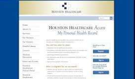 
							         Houston Healthcare Patient Portal								  
							    