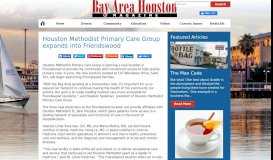 
							         Houston Methodist Primary Care Group expands into Friendswood ...								  
							    