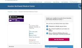 
							         Houston Northwest Medical Center | MedicalRecords.com								  
							    