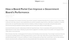 
							         How a Board Portal Can Improve a Government Board's Performance ...								  
							    