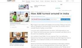 
							         How ABB turned around in India - Rediff.com								  
							    