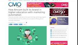 
							         How Amcom built its brand in higher education with marketing ...								  
							    