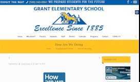 
							         How Are We Doing - Grant School								  
							    