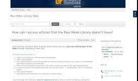
							         How can I access articles that the Paul Meek Library doesn't have? -								  
							    