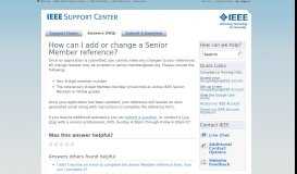 
							         How can I add or change a Senior Member reference? - IEEE Support ...								  
							    