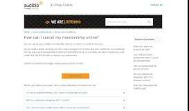 
							         How can I cancel my membership online? - Audible								  
							    
