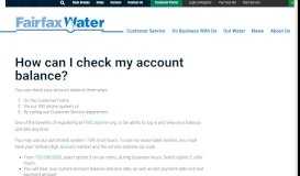 
							         How can I check my account balance? | Fairfax Water - Official ...								  
							    