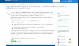 
							         How can I remove/hide/disable excessive HTTP response headers in ...								  
							    