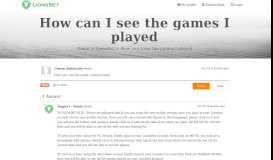 
							         How can I see the games I played - lionsbet - LiveAgent								  
							    