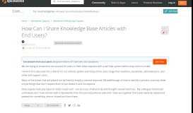 
							         How Can I Share Knowledge Base Articles with End Users ...								  
							    