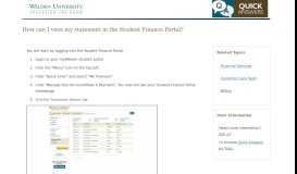 
							         How can I view my statement in the Student Finance Portal? - Quick ...								  
							    