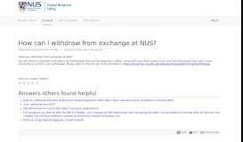 
							         How can I withdraw from exchange at NUS?								  
							    