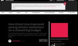 
							         How Direct Line improved young drivers' behaviour on a budget								  
							    