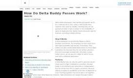 
							         How Do Delta Buddy Passes Work? | USA Today								  
							    