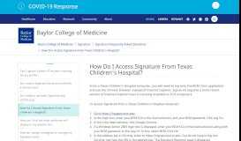 
							         How Do I Access Signature From Texas Children's Hospital? | Baylor ...								  
							    