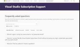 
							         How do I access the new Visual Studio Subscriptions portal? - Visual ...								  
							    