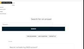 
							         How do I activate my OASIS account | Curtin University, Perth, Australia								  
							    