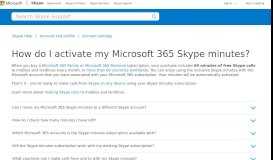 
							         How do I activate my Office 365 Skype minutes? | Skype Support								  
							    