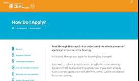 
							         How Do I Apply? : Common Equity Housing Limited								  
							    