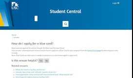 
							         How do I apply for a blue card? - Student Central								  
							    