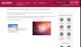 
							         How do I as a Student log in to the Campus Network | Amrita Vishwa ...								  
							    