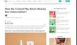 
							         How Do I Cancel My Allure Beauty Box Subscription? | MSA								  
							    
