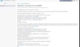 
							         How Do I Connect to an LDAP? - Portal - SCN Wiki								  
							    