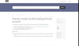 
							         How do I create my Alio Employee Portal account? - MASD ...								  
							    