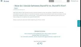 
							         - How do I decide between BurstFit vs. BurstFit Fire? | Dr. Axe ...								  
							    