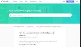 
							         How do I export email addresses from Comcast Webmail ...								  
							    