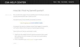 
							         How do I find my benefit portal? – CXA Help Center								  
							    
