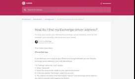 
							         How do I find my Exchange server address? | Karbon Help								  
							    