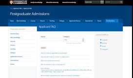
							         How do I find out the status of my application? | Graduate Admissions								  
							    
