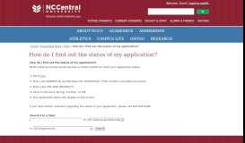 
							         How do I find out the status of my application? - North Carolina Central ...								  
							    