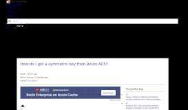 
							         How do I get a symmetric key from Azure ACS? - Stack Overflow								  
							    