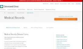 
							         How do I get access to my Medical Records? | Cleveland Clinic								  
							    