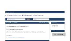 
							         How do I get access to Westlaw Campus from off campus? - LibAnswers								  
							    