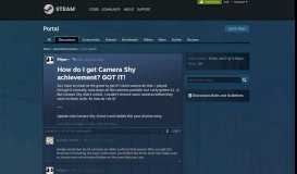 
							         How do I get Camera Shy achievement? GOT IT! :: Portal General ...								  
							    