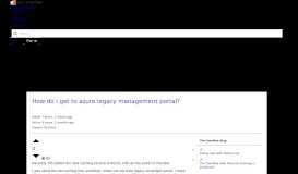 
							         How do I get to azure legacy management portal? - Stack Overflow								  
							    