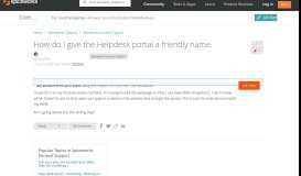 
							         How do I give the Helpdesk portal a friendly name. - Spiceworks ...								  
							    