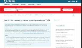 
							         How do I link a student to my user account as a... | Canvas LMS ...								  
							    