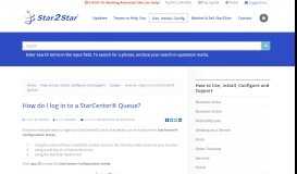 
							         How do I log in to a StarCenter® Queue? | Star2Star Communications ...								  
							    
