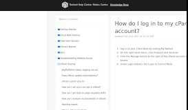 
							         How do I log in to my cPanel account? | Tsohost Knowledge ...								  
							    