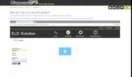 
							         How do I log in to my ELD system? - CommandGPS								  
							    