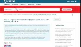 
							         How do I log in to the Canvas Parent app on my ... | Canvas LMS ...								  
							    