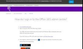 
							         How do I log in to the Office 365 admin centre? | BT Business								  
							    